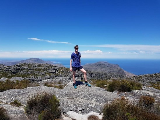 Jamie on top of Table Mountain