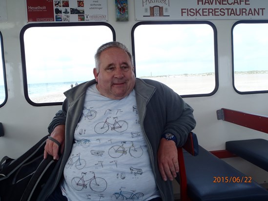 Tony on a boat. He always loved a boat trip