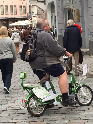 Cycling in Tallin. A great way to see the city