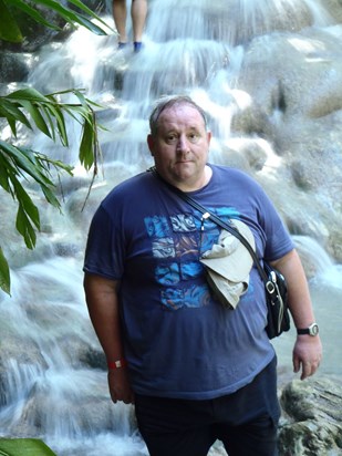 Tony at Dunns River Falls in Jamaica