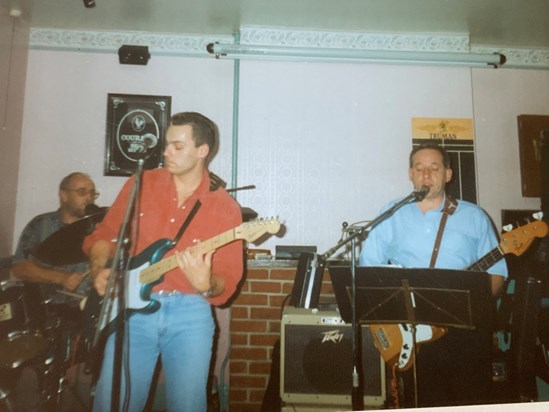 Tony  singing with Old Harry Rocks