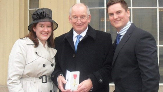 Roy getting his OBE medal,  the proudest day xx