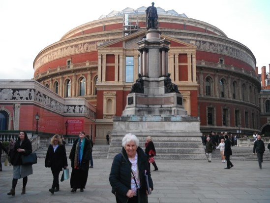 Mum outside the Royal Albert Hall
