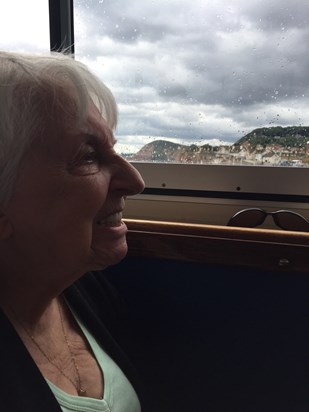 Mum on the Jurassic boat trip 