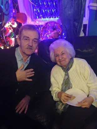 Andrew and Grandma at Andrews 60th birthday bash x