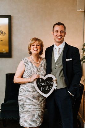 Judith and James at his wedding 2018