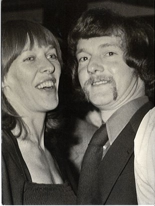 Jill and Rick in the early 1970s - as if they were attending a film premiere!