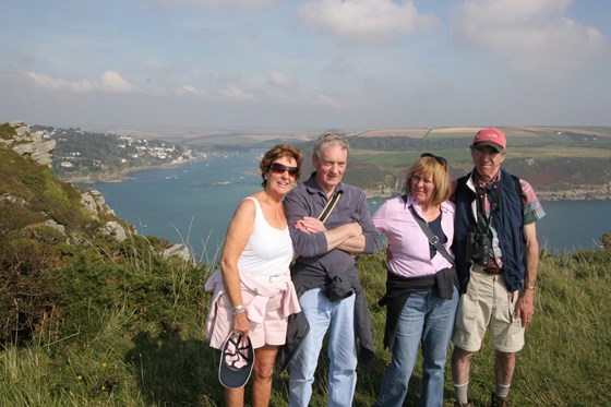 Mary, Rick, Jill and Martin - on a favourite walk near Salcombe - 2008