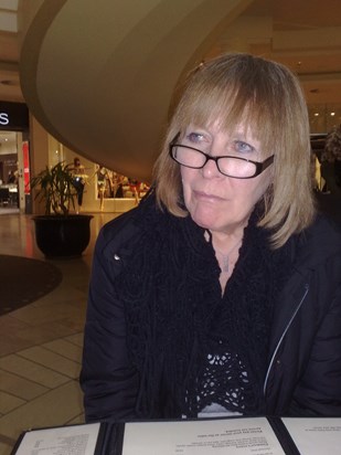 Jill having a spot of lunch whilst shopping at Bluewater - 2011
