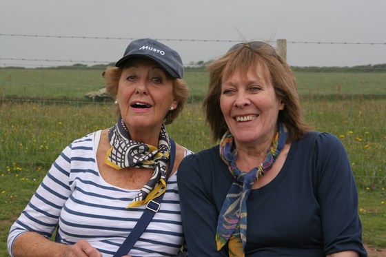 Mary and Jill on a favourite walk in Salcombe - 2014