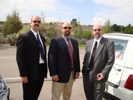 Dave, Darren and Doug at Woody's funeral.