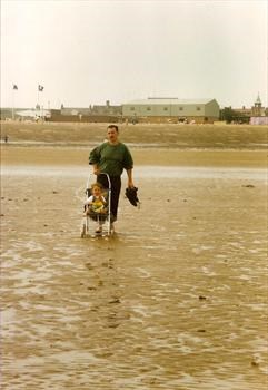 A young dad.He loved his baby girl.