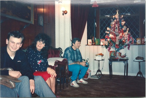 Martin, Sheila and Terry at Christmas