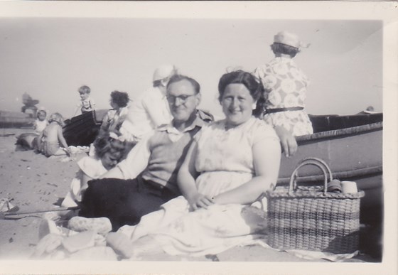 Jean and Les at the seaside