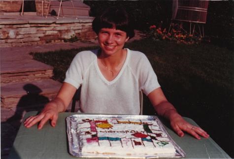 Alason & the monopoly cake, Toronto, 1983