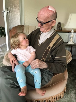 Danny with his Great Granddaughter, Freya.