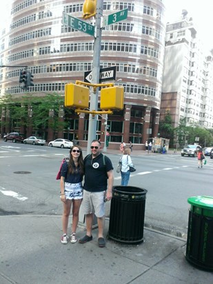 Jessica and her dad on 53rd & 3rd (Ramones song), NYC 2014