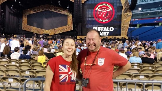 Jessica & Michael at the Rolling Stones Zip Code tour, Buffalo, New York State 2015
