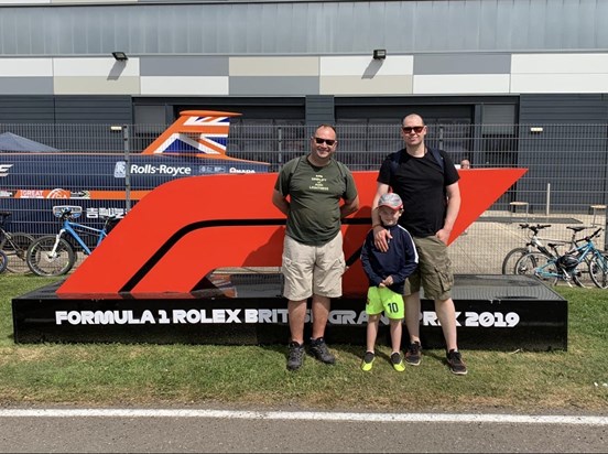 Michael, Daniel & Alfie. Silverstone GP. 