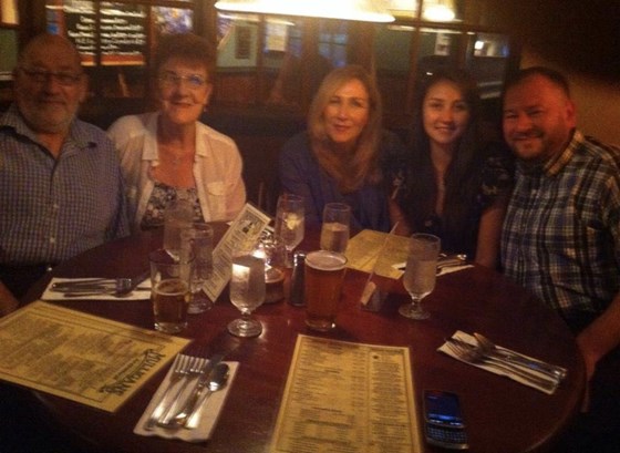 Geoff, Marjorie, Emma, Jess & Michael, Mulligans bar, Manchester Vermont 2015