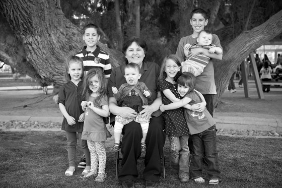 Susan and all of her grandkids