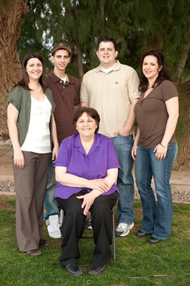 Susan and her children: Lisa, Brian, David, and Jenni