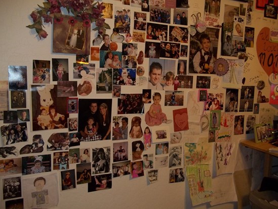PART of her bedroom wall! Her family was everything to her!!