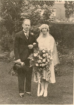 Mum's parents, Gladys and Harold on their wedding day.