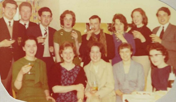 Elizabeth with Uni friends on her 21st birthday, May 1962