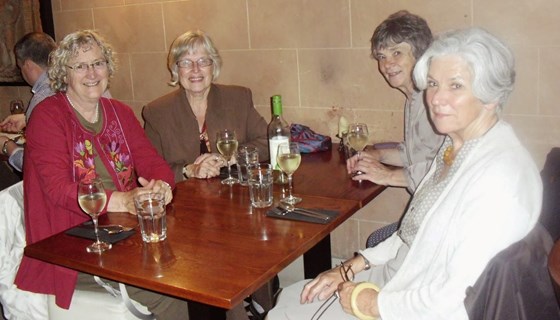 One of many reunions - Anne, Margaret and Christine 