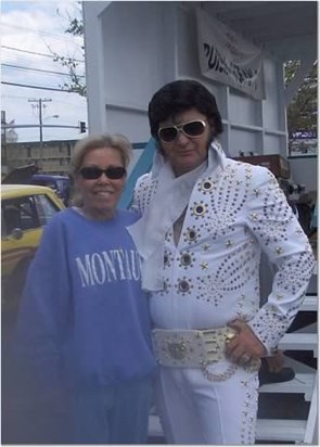 Mom and "Elvis" in Ocean City, MD