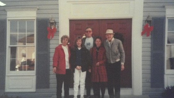 Posing in front of the Ellicott City house- early 1990's