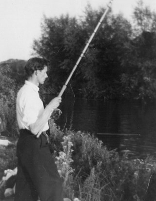 Young Barry Fishing