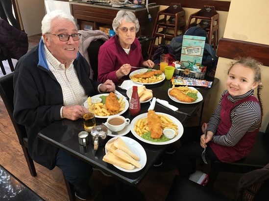 Fish and chips were always a favourite 