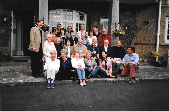 Sidcot class school reunion.  Help me out, someone, with the date!  You'll have to look carefully to spot John due to his understated red jacket...