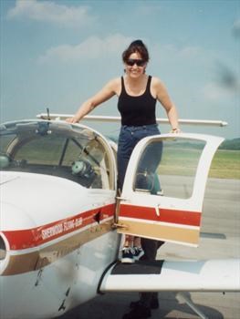 1993 Cathy's flying lesson