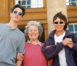 Cathy with Andrew and Barbara at Oxford