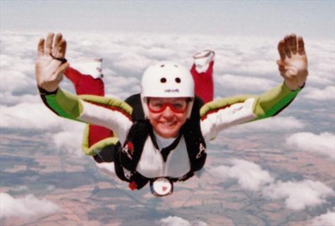 Sky diving over Oxfordshire