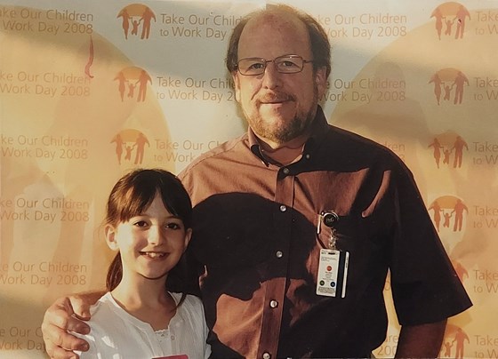 Me and my dad at P&G's Take Our Children to Work Day 2008. I was so inspired from that day on to have a job like his. 