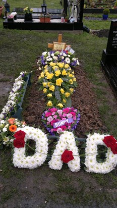 Flowers at Dads Grave