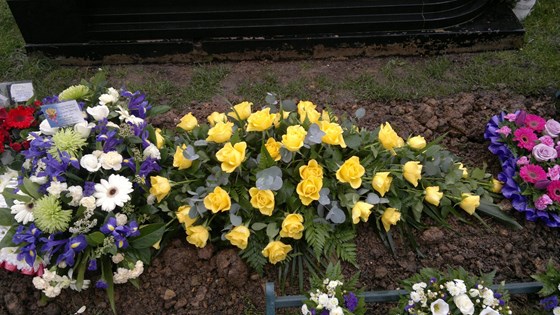 Flowers at Dads grave 3