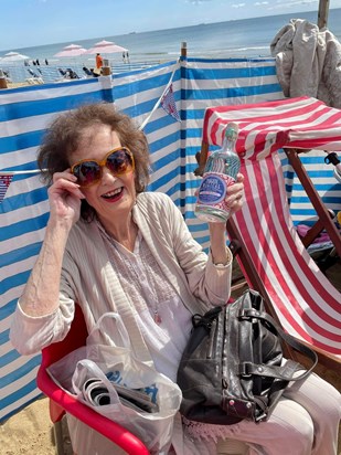 Mum at Emily's 9th birthday party - Sandown beach