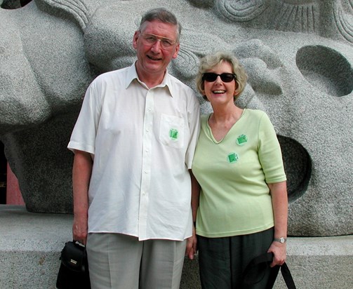 At a temple in Hong Kong 2000