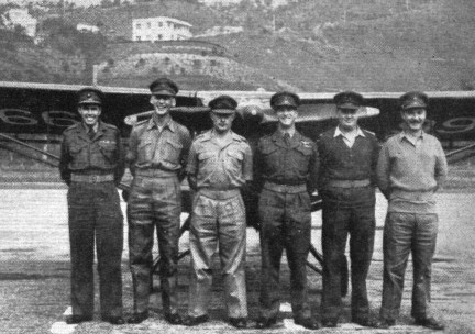 Capt Pike in the 1900 AOP Flight - Shatin Airfield 1954