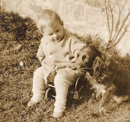 John with pet dog