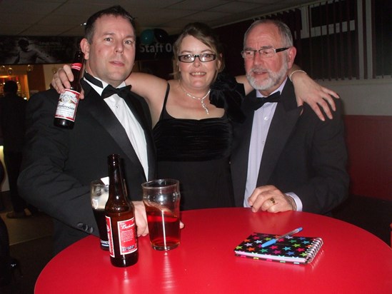 Claire, Bert and Dad at her 40th