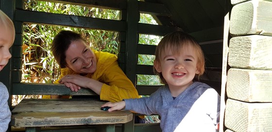 Fun at the playground with Hudson and Oliver