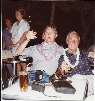 Uncle George & Uncle Terry Enjoying their Brandy & Cigar