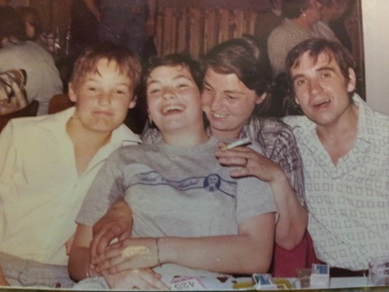 Clive, me mum and dad around 1980 ish on holiday clacton 