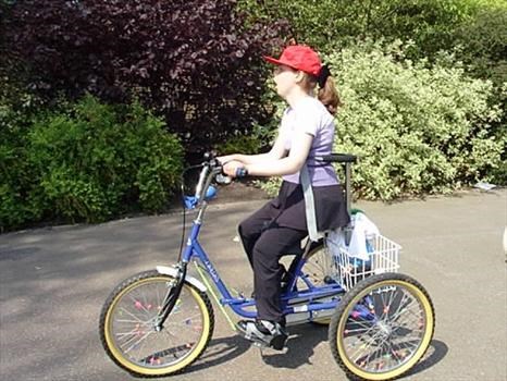Moira on her bike 2000